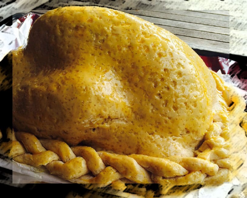 la meilleure recette Poulet en croûte de sel tout juste doré au jaune d’œuf : prêt à cuire ! sur lameilleurecette